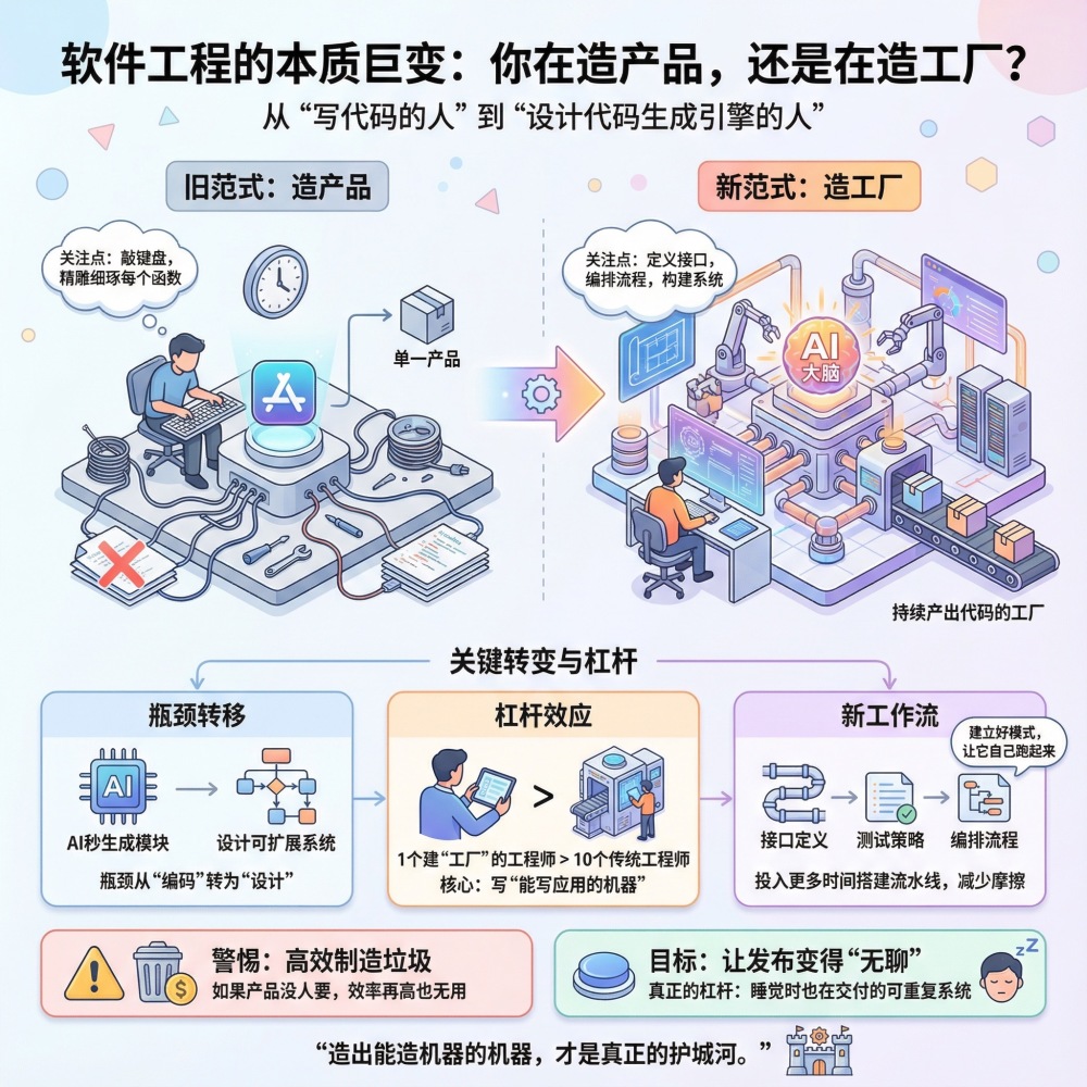 軟件工程的本質已變 你在造產品，還是在造工廠？